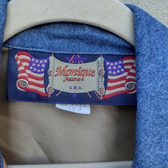 Vintage Monique Jeans Western Style Top Jacket Size 14 - Picture 2 of 9